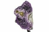 Amethyst Geode on Metal Stand - Great Color #104576-3